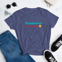 "Happiness It's A Gut Thing" Women's short sleeve t-shirt