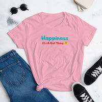 "Happiness It's A Gut Thing" Women's short sleeve t-shirt