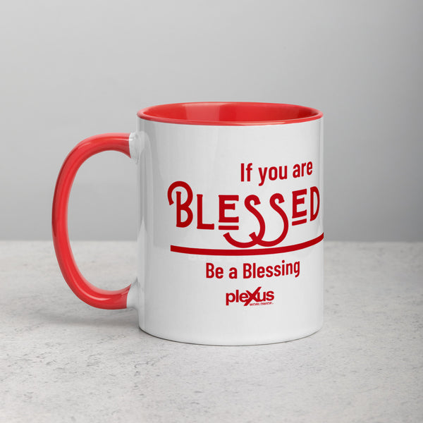 If you are blessed be a blessing. 11 oz Mug with Color Inside