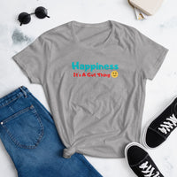 "Happiness It's A Gut Thing" Women's short sleeve t-shirt